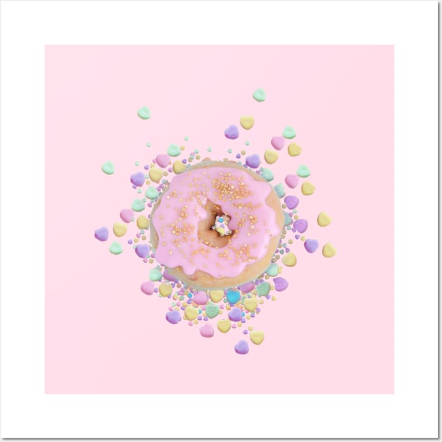 Sparkling Pink Donut Wall Art by CatAstropheBoxes